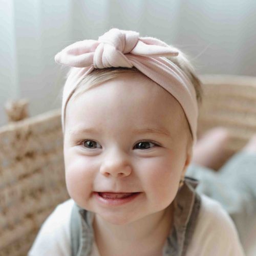 Dětská bavlněná čelenka Bow 
