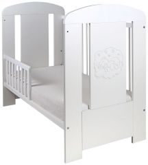Dětská postýlka / pohovka Drewex Medvídek COMFORT bílá
