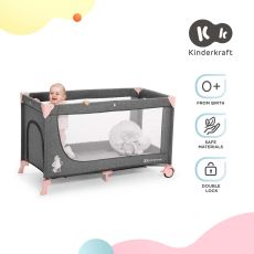 KINDERKRAFT Postýlka cestovní Joy Pink