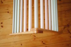 Piklerové trojúhelník ClimbMe – přírodní dřevo/duha