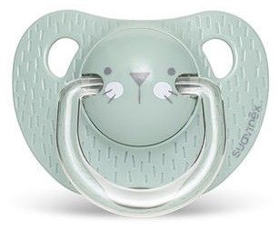 Premium dudlík anatomický hygge 0-6 m vousky - zelená