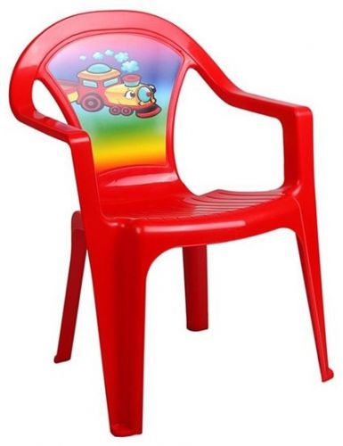 Dětský zahradní nábytek - Plastová židle červená