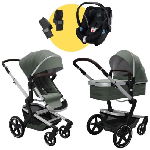 Day+ kompletní set | Marvellous Green 2021 + Cybex Aton 5 Deep black 2021 + Joolz adaptéry