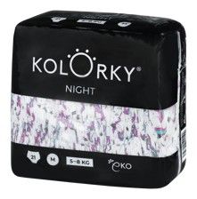 NIGHT - L (8-13 kg) - 19 ks - noční jednorázové eko plenky