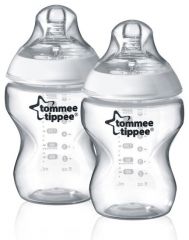 Kojenecká láhev C2N, 2ks 260ml, 0+m