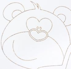 Dětská postýlka Medvídek s hvězdičkou se stahovací bočnicí dub