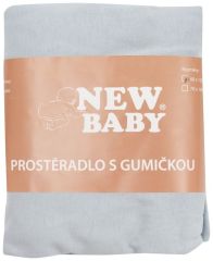 Jersey prostěradlo do postýlky New Baby 120x60 šedé