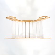 Dřevěná montessori houpačka SwingMe – přírodní dřevo/bílá