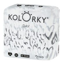 DAY - srdce - XL (12-16 kg) - 17 ks - jednorázové eko plenky