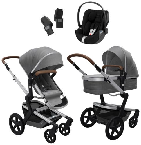 Day+ kompletní set Gorgeous Grey 2021 + Cybex Cloud Z i-Size Deep Black 2021 + adaptéry Joolz