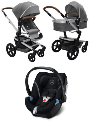 Day+ kompletní set Radiant Grey + CYBEX Aton 5 Deep Black