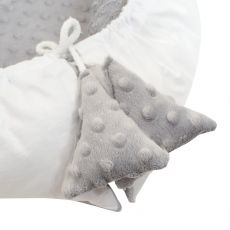 Hnízdečko s peřinkou pro miminko Minky Zebra exclusive bílo-šedé