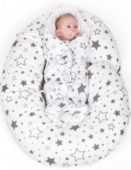 Univerzální kojící polštář ve tvaru C New Baby Králíčci růžový