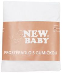 Jersey prostěradlo do postýlky New Baby 120x60 bílé