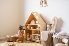 Montessori domečková police Woodle - prírodní drevo