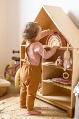Montessori domečková police Woodle - prírodní drevo