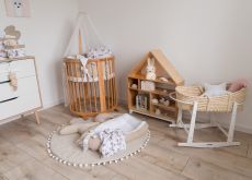 SMART BED držák na nebesa nebo kolotoč - přírodní dřevo