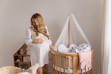 SMART BED držák na nebesa nebo kolotoč - přírodní dřevo