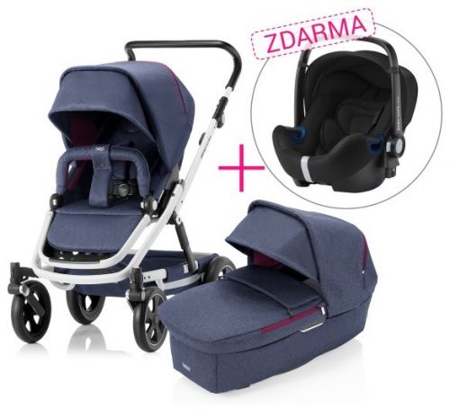 SET Kočárek Go Big 2 + hluboká korba + autosedačka Oxford Navy