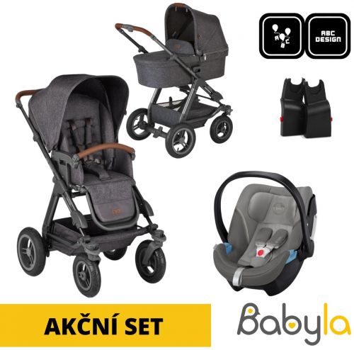 Akční set Viper 4 Street Diamond Editions 2021 + Cybex Aton 5 Soho Grey 2021 + adaptéry