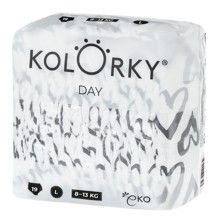 DAY - srdce - L (8-13 kg) - 19 ks - jednorázové eko plenky