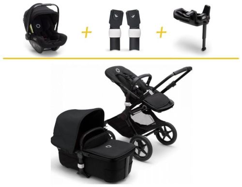 Fox 3 kompletní set BLACK/MIDNIGHT BLACK-MIDNIGHT BLACK + autosedačka + základna + adaptéry na autos