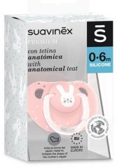 PREMIUM DUDLÍK ANATOMICKÝ HYGGE 0-6 M KRÁLÍK - RŮŽOVÁ