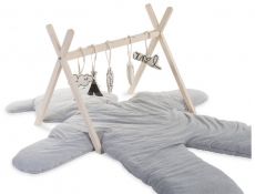 Hrací deka medvěd Teddy jersey grey 150 cm