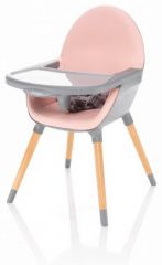 Dětská židlička Dolce, Blush Pink/Grey