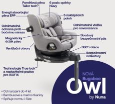 Autosedačka Owl by Nuna - Mineral Grey