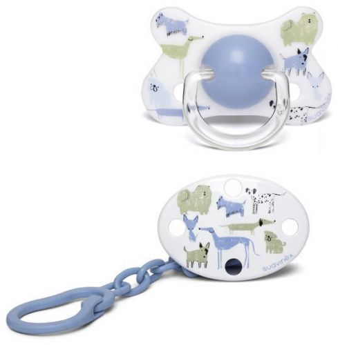 ŠIDÍTKO FUSION FYZIOLOGICKÉ SILIKON 4-18 M + KLIP - MODRÝ PES