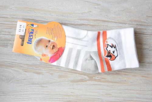 Ponožky bílé s oranžovými proužky
