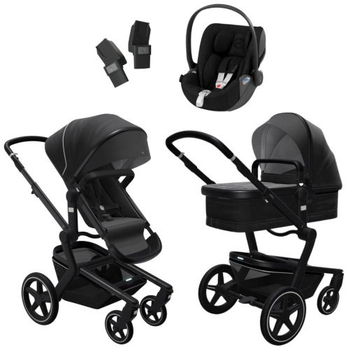 Day+ kompletní set Brilliant Black 2021 + Cybex Cloud Z i-Size Deep Black 2021 + adaptéry Joolz