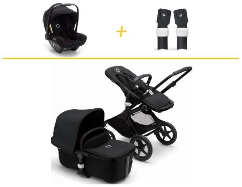 Fox 3 kompletní set BLACK/MIDNIGHT BLACK-MIDNIGHT BLACK + autosedačka + adaptéry na autosedačku