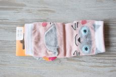 Ponožky světle růžové - kočička