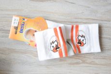 Ponožky bílé s oranžovými proužky