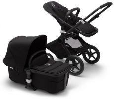 Akční set FOX 2 komplet Black/Black + Cybex Cloud Z Deep Black + Zdarma Adaptéry Bugaboo