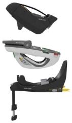 FOX 3 kompletní set - Black / Midnight Black + MAXI-COSI Coral 360 Essential Black + MAXI-COSI Famil