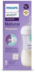 Láhev Natural Response s ventilem AirFree 260 ml, 1m+, medvěd